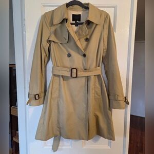 J Crew Collection Beige Double-Breasted Trench Coat
